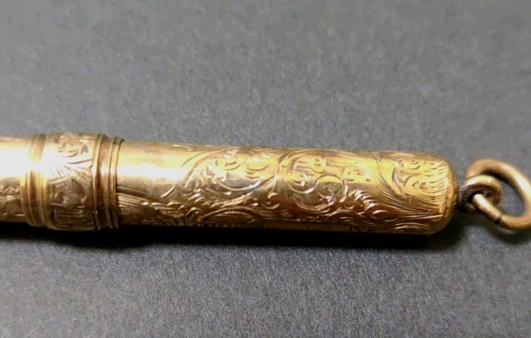 Sampson Mordan 9金 ペンシルホルダー 花柄