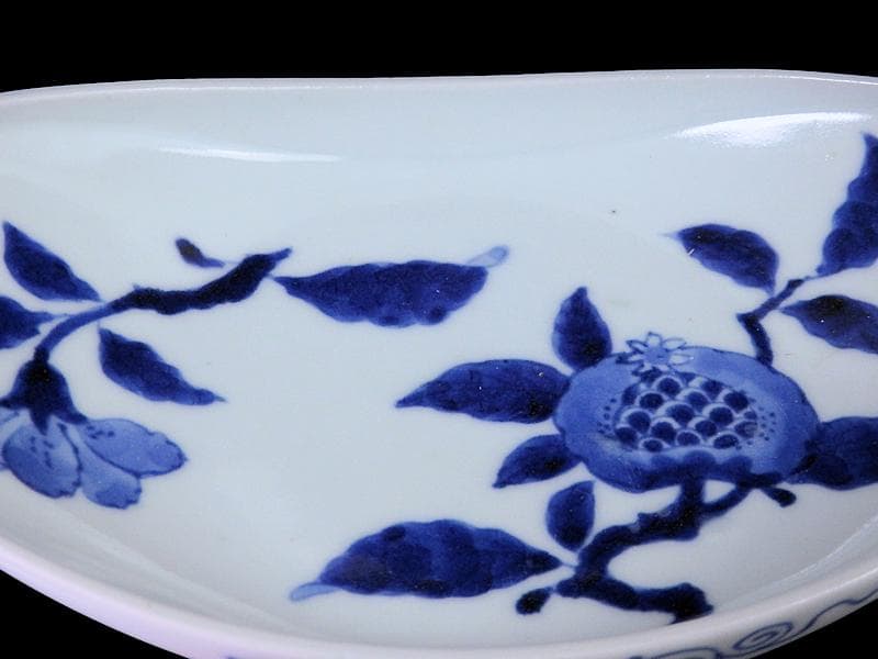 古伊万里 石榴に桜の図 舟形変形皿 AS-CVx - メルカリ