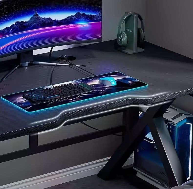 120CM 家庭用モダンデスク 組立簡単 学生ゲーマー向け スタイリッシュ