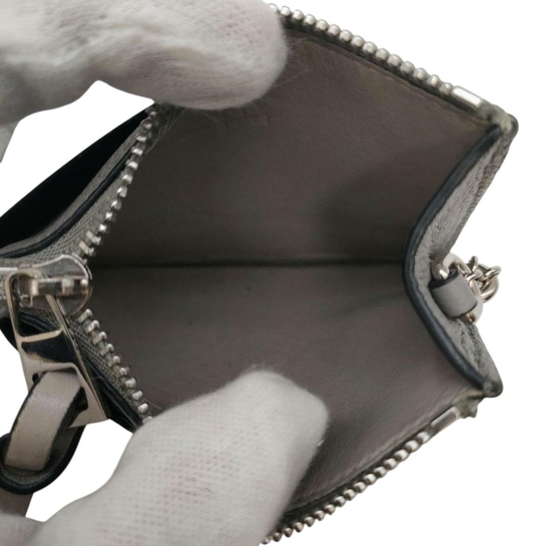 ロエベ　カードケース　スクエアカードホルダー　グレー　グリーン