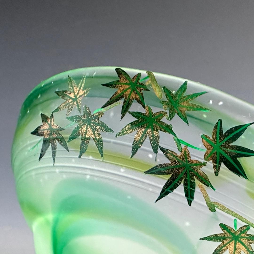 茶道具 ガラス 青楓絵 平茶碗 関吉昭 蒔絵 吉田華正 夏 涼しげ 硝子