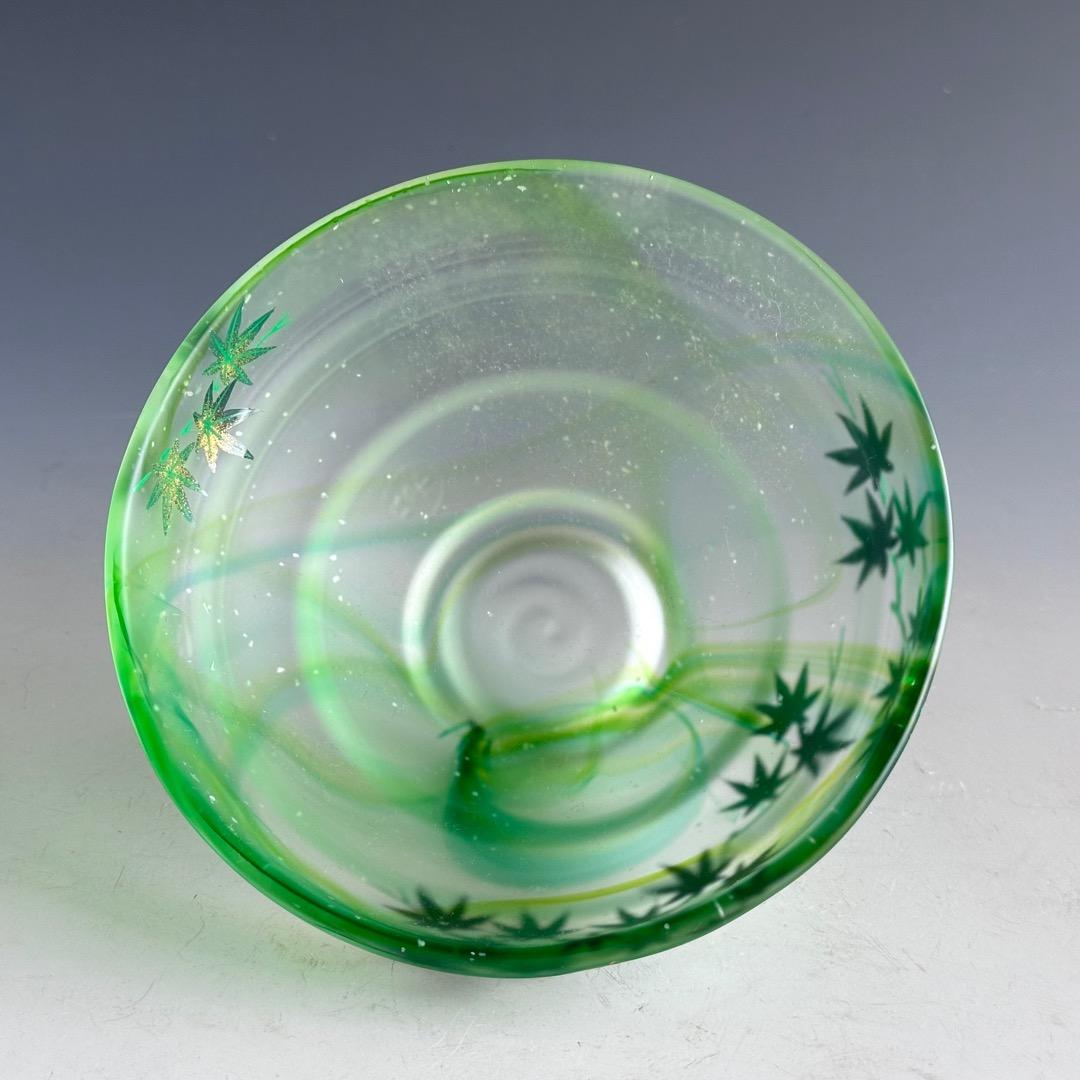 茶道具 ガラス 青楓絵 平茶碗 関吉昭 蒔絵 吉田華正 夏 涼しげ 硝子