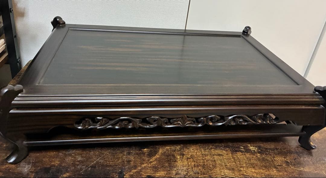 光寿堂高級花台 黒檀黑丹唐木花台 花瓶台 植木鉢台 盆栽台 飾り台香炉