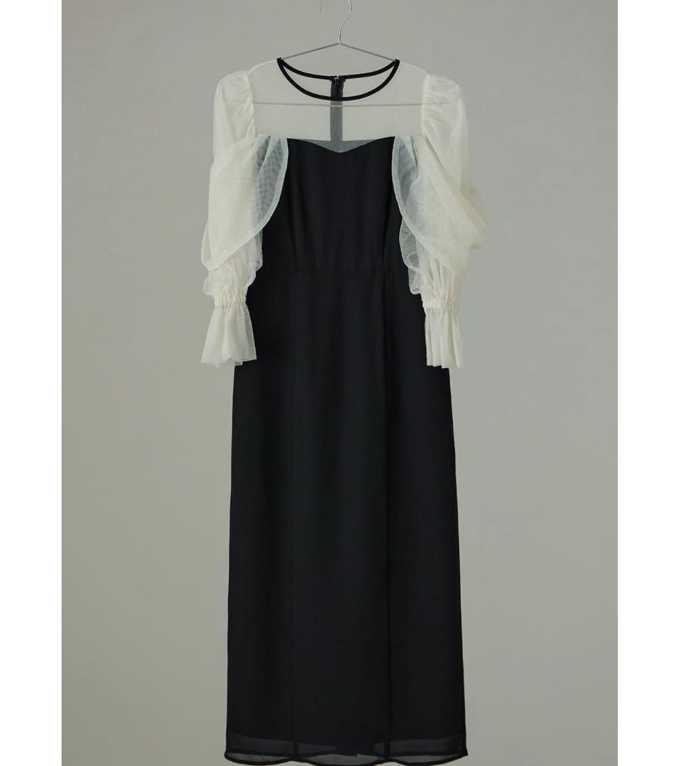 niana チュールオフショルダードレス