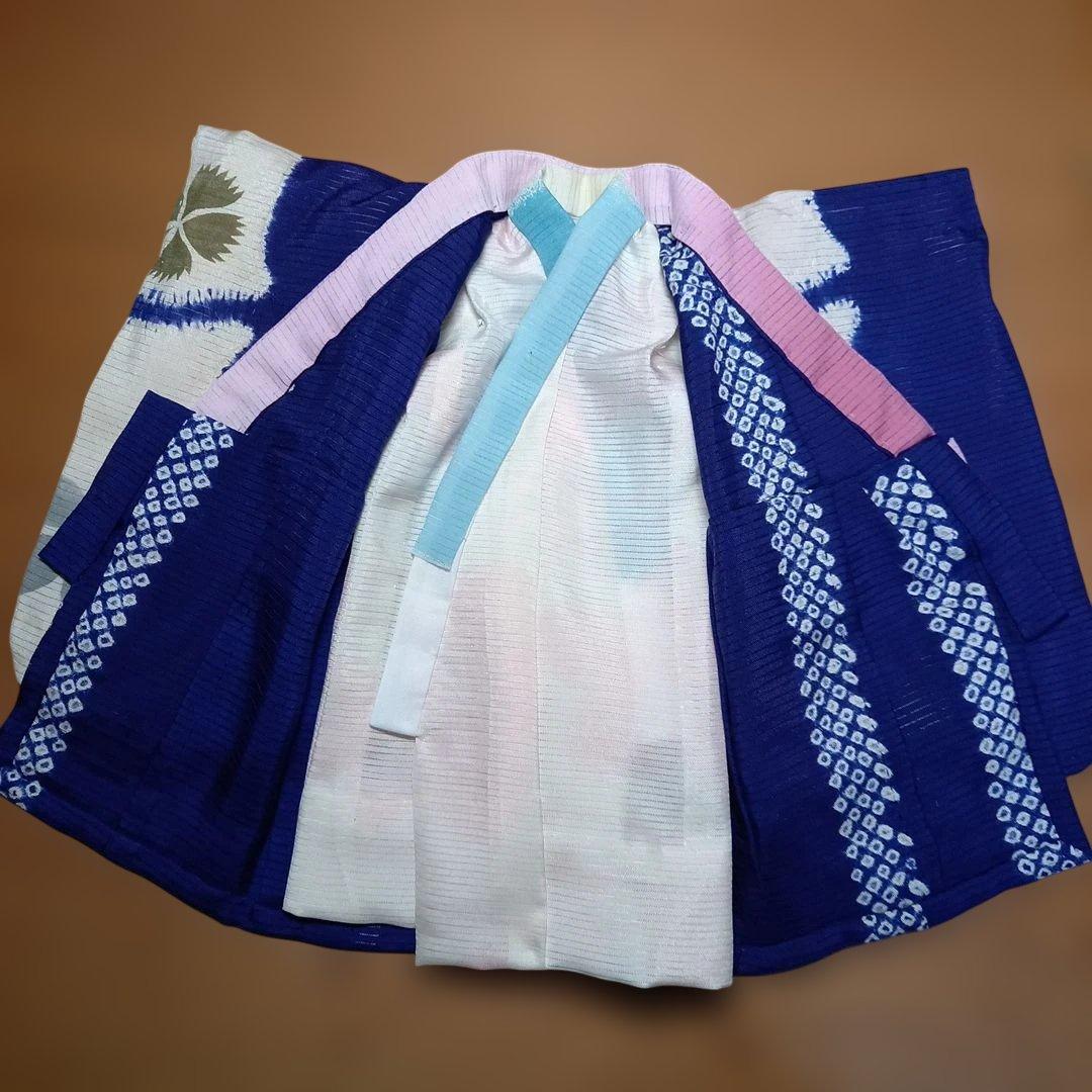 市松人形 8号 絽の着物兵児帯正絹夏単衣ドールエプロン