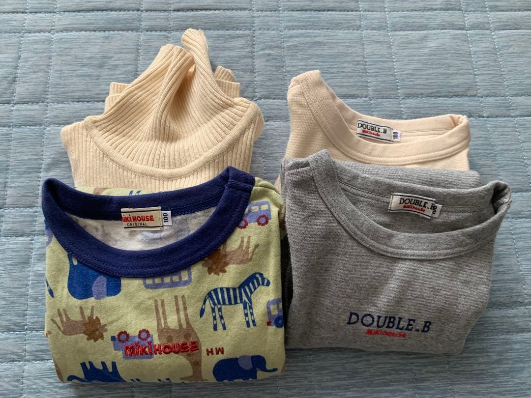 【naaana】　ミキハウス／ダブルビー　トレーナー &ロンTセット