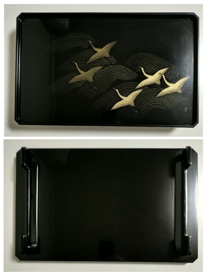 輪島塗　千羽鶴沈金　屠蘇器　作家もの