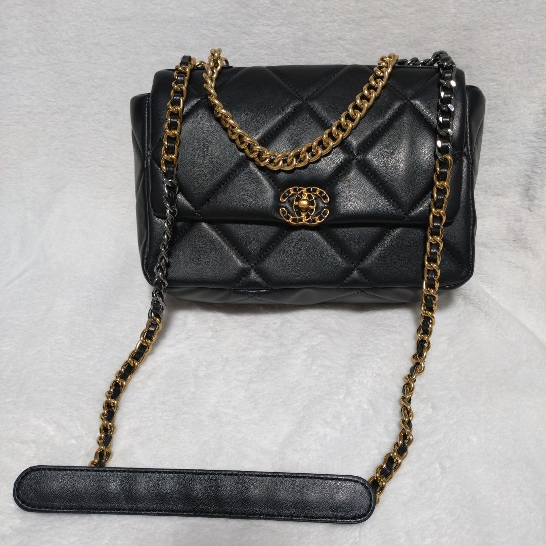 【美品】CHANELノベルティブラックショルダーバッグ