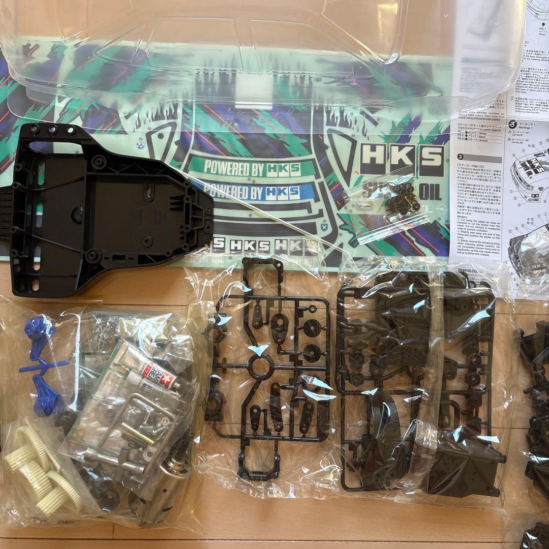 タミヤラジコン オペルベクトラ FF01 組み立て図とタイヤ無し ビンテージ