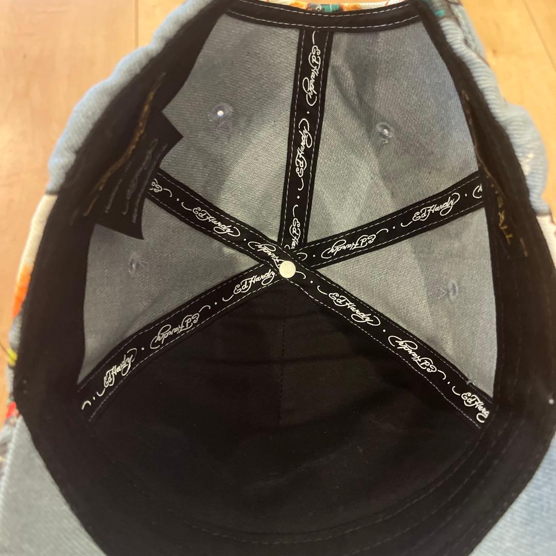 海外モデルレア】Ed Hardy スカル バラ ヴィンテージ風キャップ