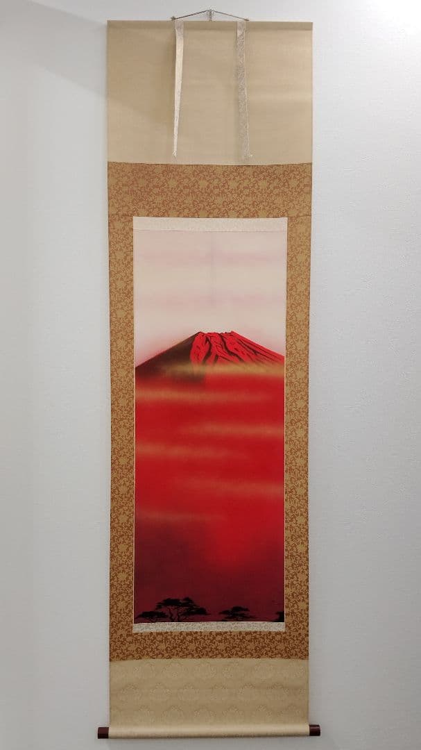 華邦作】 赤富士 掛け軸