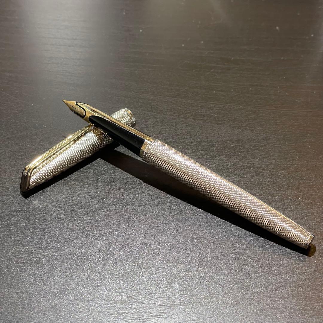 ヒストリカル万年筆 WATERMAN CF シルバーモアレ ペン先18K WATERMAN