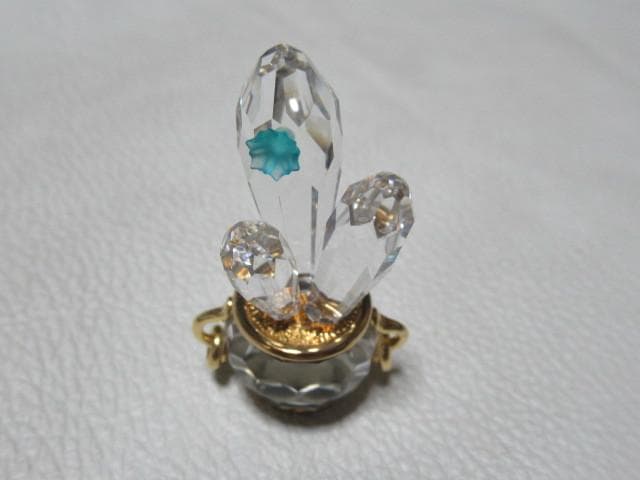 未使用 2001年廃盤品◇スワロフスキー『サボテン ブルージリコン