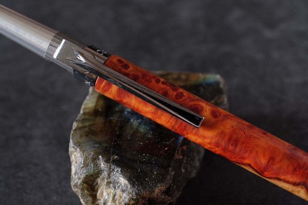 PG5木軸カスタム0178 高村杢工房 製図用シャープペンシル 極上の花梨瘤