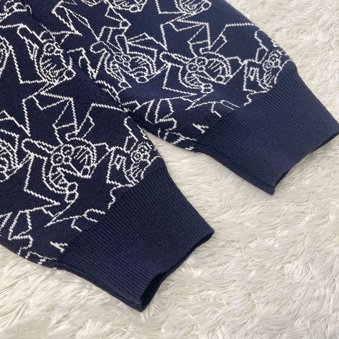 【未使用】ジャックバニー うさ耳 ドラえもん 総柄 ニットセーター　0