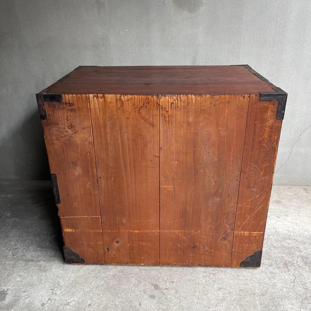 和製アンティーク 明治大正期 会津箪笥 引手金具 小振りサイズ 引き出し