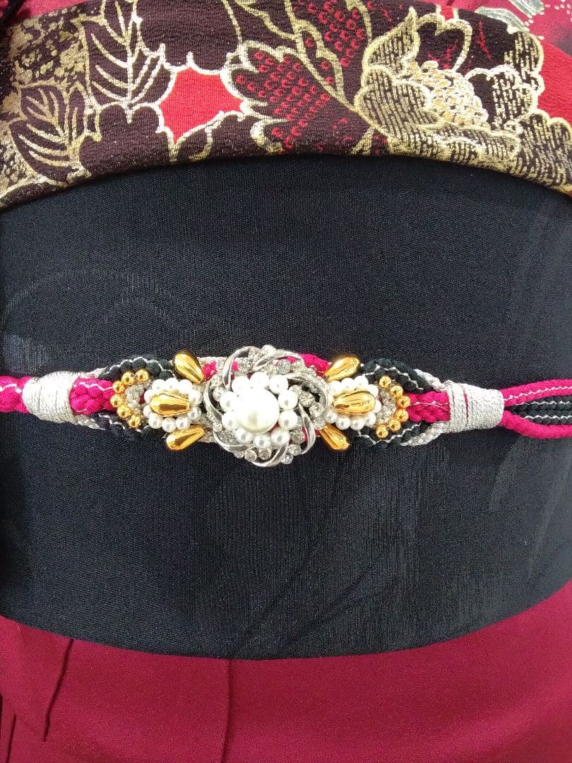 振袖フルセット、正絹振袖成人式、重ね衿、帯揚げ帯締め、西陣京の袋帯