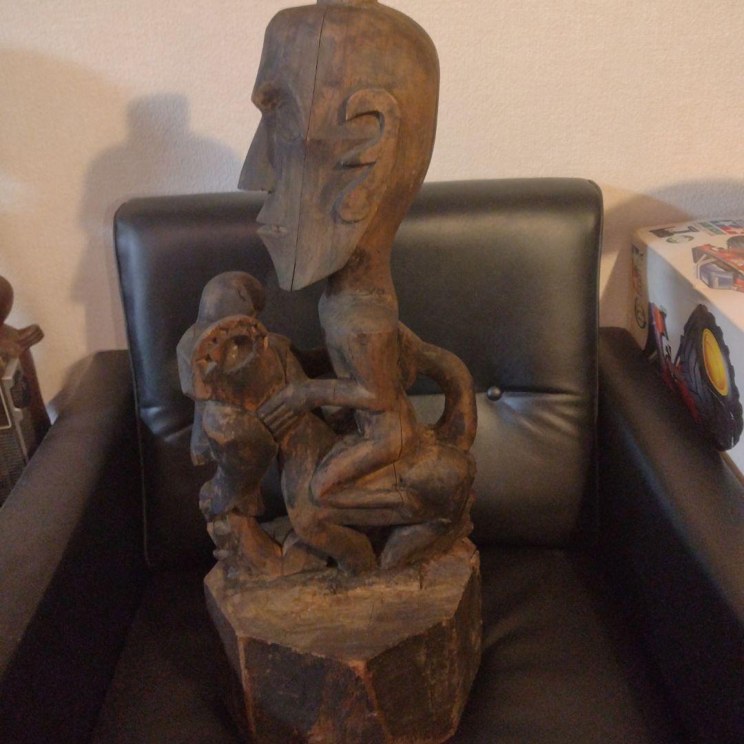 インドネシア スマトラ バタック族 神像 木彫り プリミティブアート