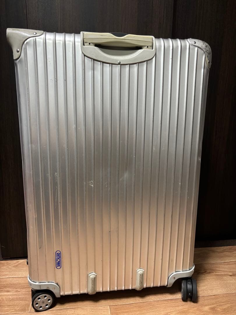 廃盤 青ロゴ リモワ トパーズ 最大容量 104L 4輪 MW アルミ シルバー