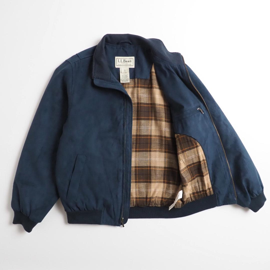 エルエルビーン USA製 ウールジャケット ネイビー 裏地チェック 美品