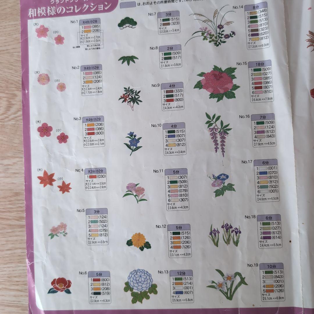 期間限定お値下げ★B-2★『和模様のコレクション』 ブラザーミシン 刺繍カード