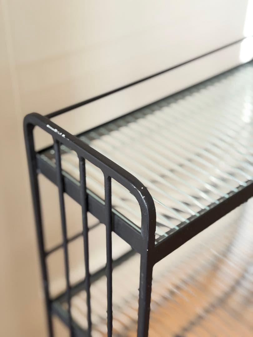 unico】アイアン×ガラスのサイドテーブル