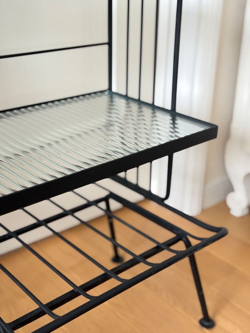 unico】アイアン×ガラスのサイドテーブル