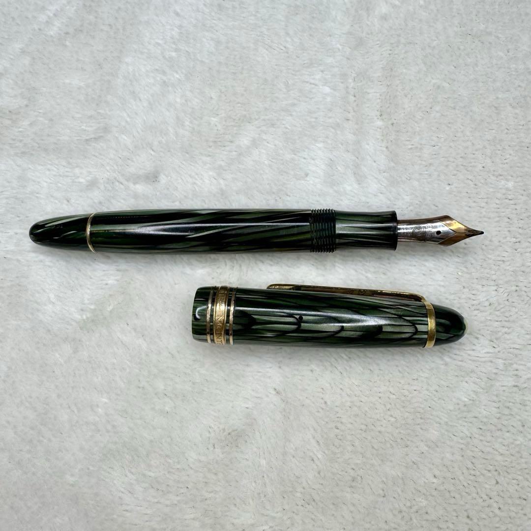 希少☆ モンブラン マスターピース 万年筆 セルロイド グリーン 144