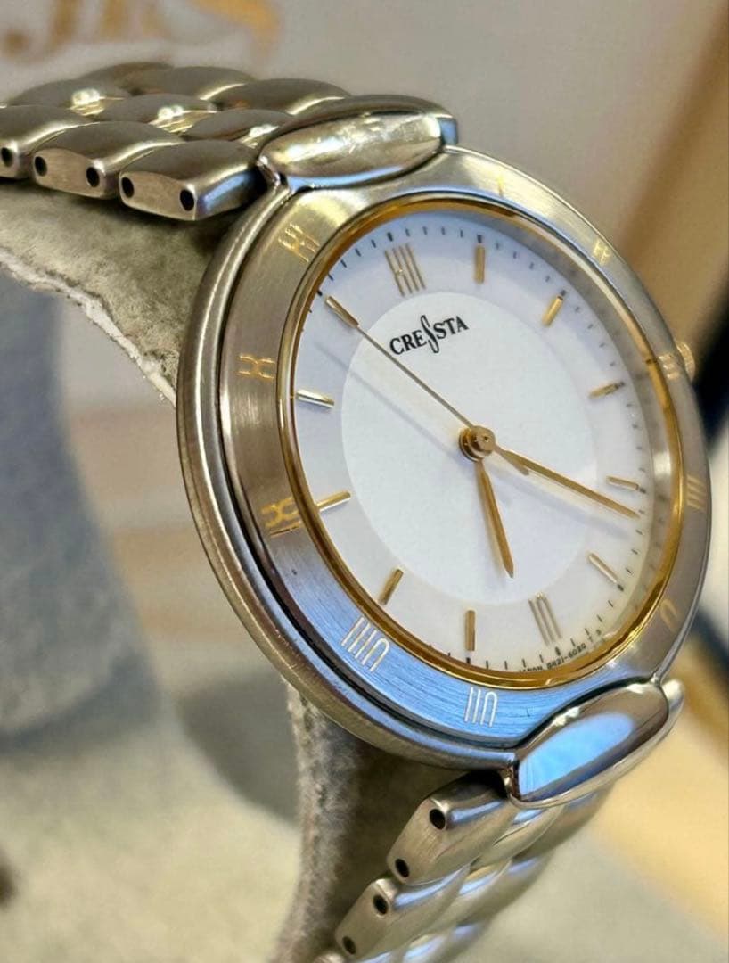 SEIKO セイコー CRESTA クレスタ メンズ クォーツ 腕時計 稼働品