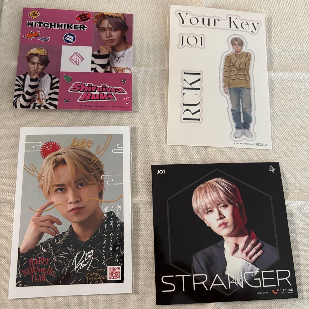 JO1 白岩瑠姫 ステッカー、ポストカードのセット - メルカリ