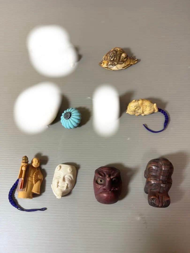 2737 時代提げ物 根付 合計10点 天然素材 時代物