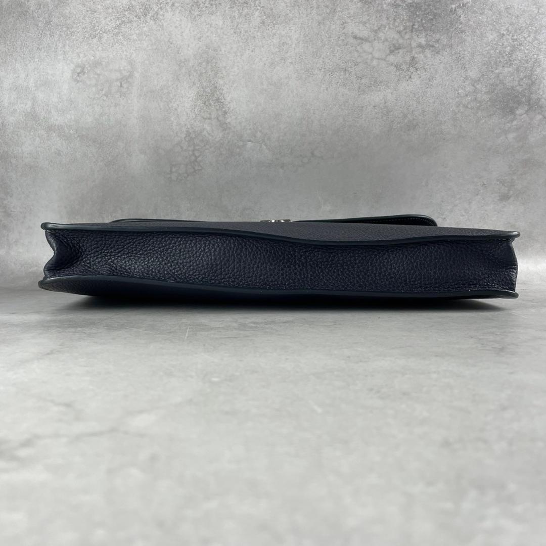 極美品　アカーテ　ACATE　GARBIN　シュリンクレザー　ブリーフケース　紺