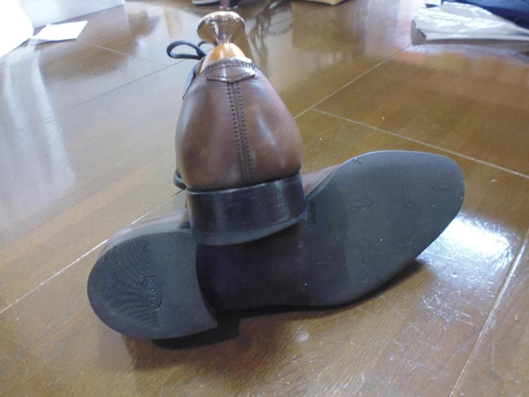 ぐ*け様 ジョンロブ　ガルニエ２　７D　茶　ブラウンミュージアムカーフ