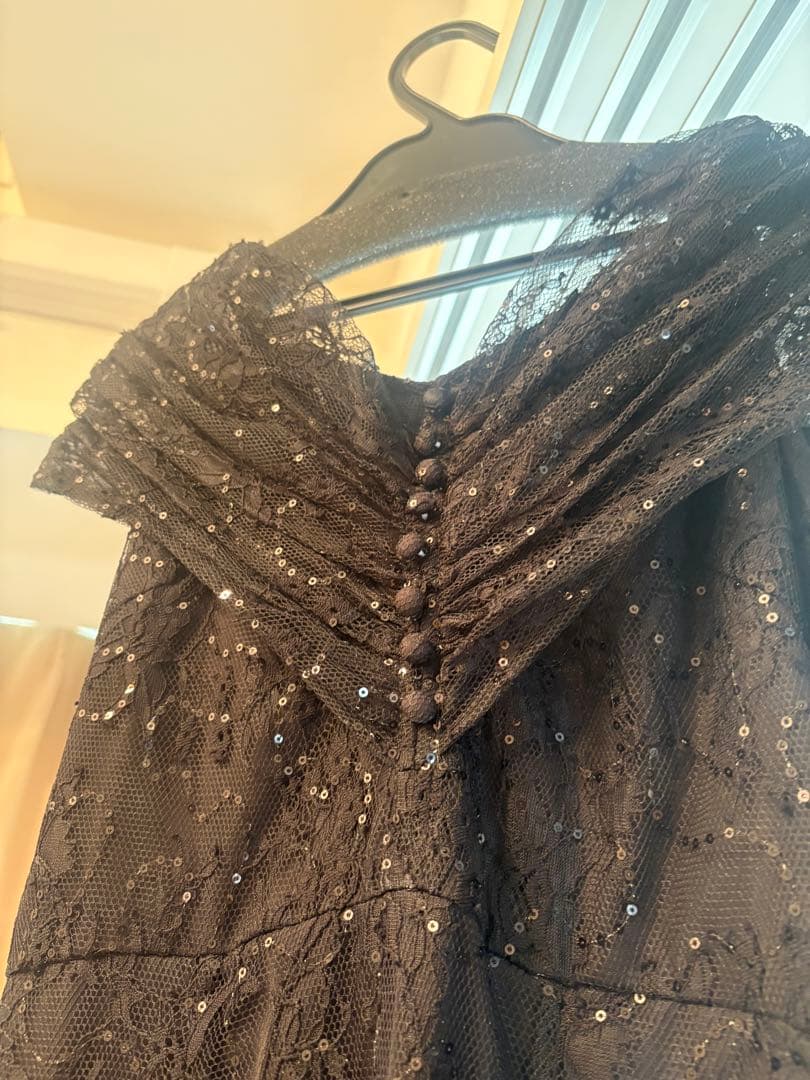 LEJA 2WAYレース花柄オフショルダーマーメイドワンピースドレス