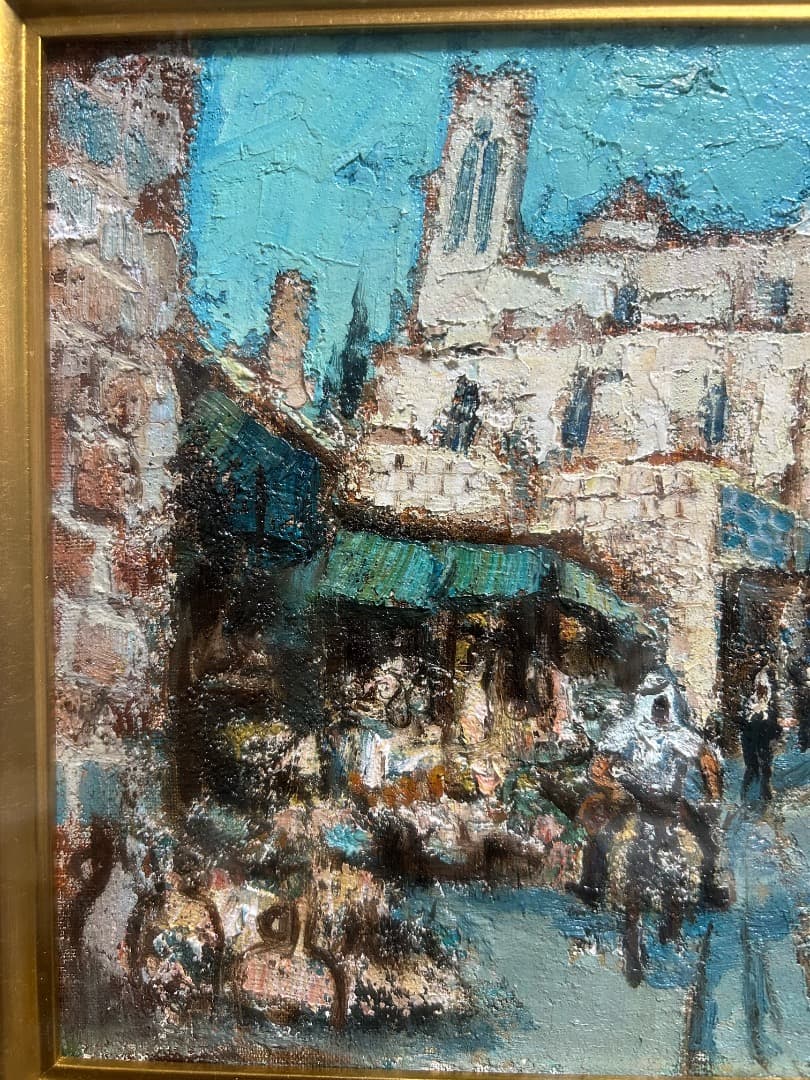 松尾洋明作「ナザレの風景」(油彩)