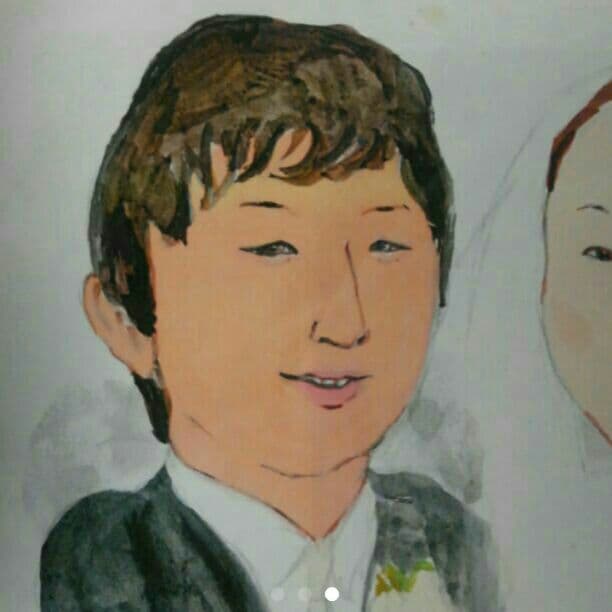 ♥物語あるウェルカムボード、ギフト★似顔絵　肖像画//絵画タイプ

♥