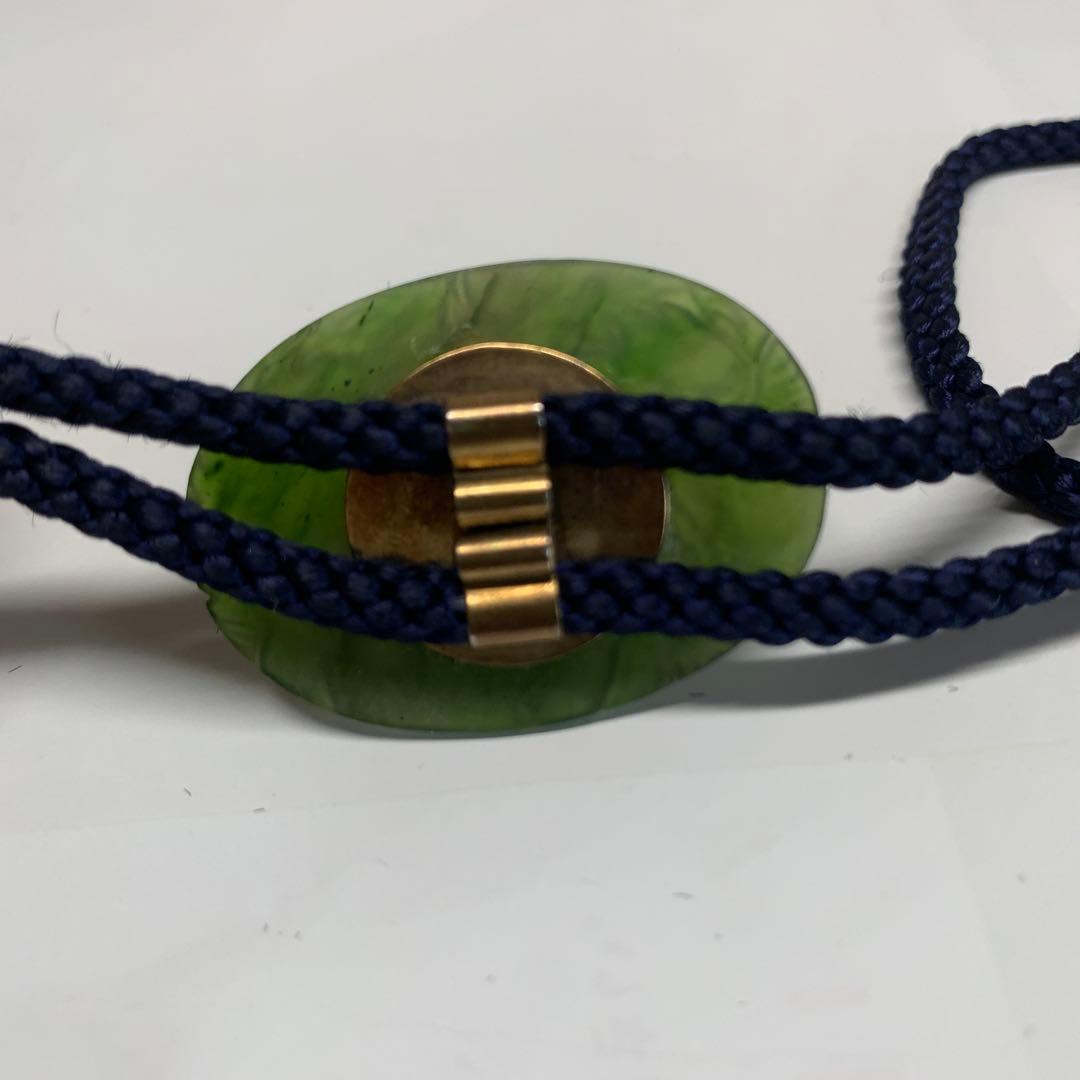 帶留 砡製 翡翠 鯉の滝登り pur緑 12g