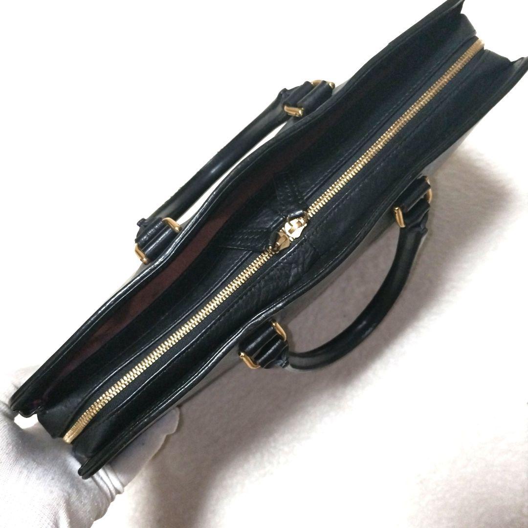 【美品】FUJITAKA フジタカ ゴールド金具 本革 ビジネス ブリーフケース