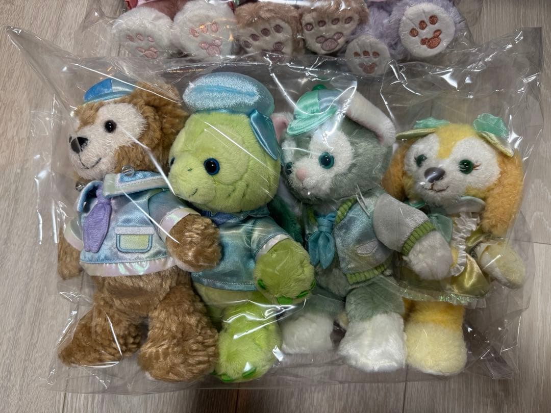 【未開封】ダッフィー&フレンズ　20周年　バケパ　ポージープラッシー　7人セット