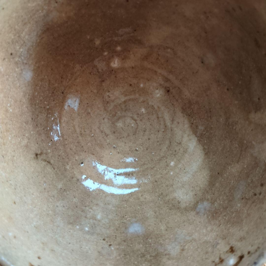 陶器製茶碗 古美術骨董箱付き萩茶碗雪柳直径約12.5cm