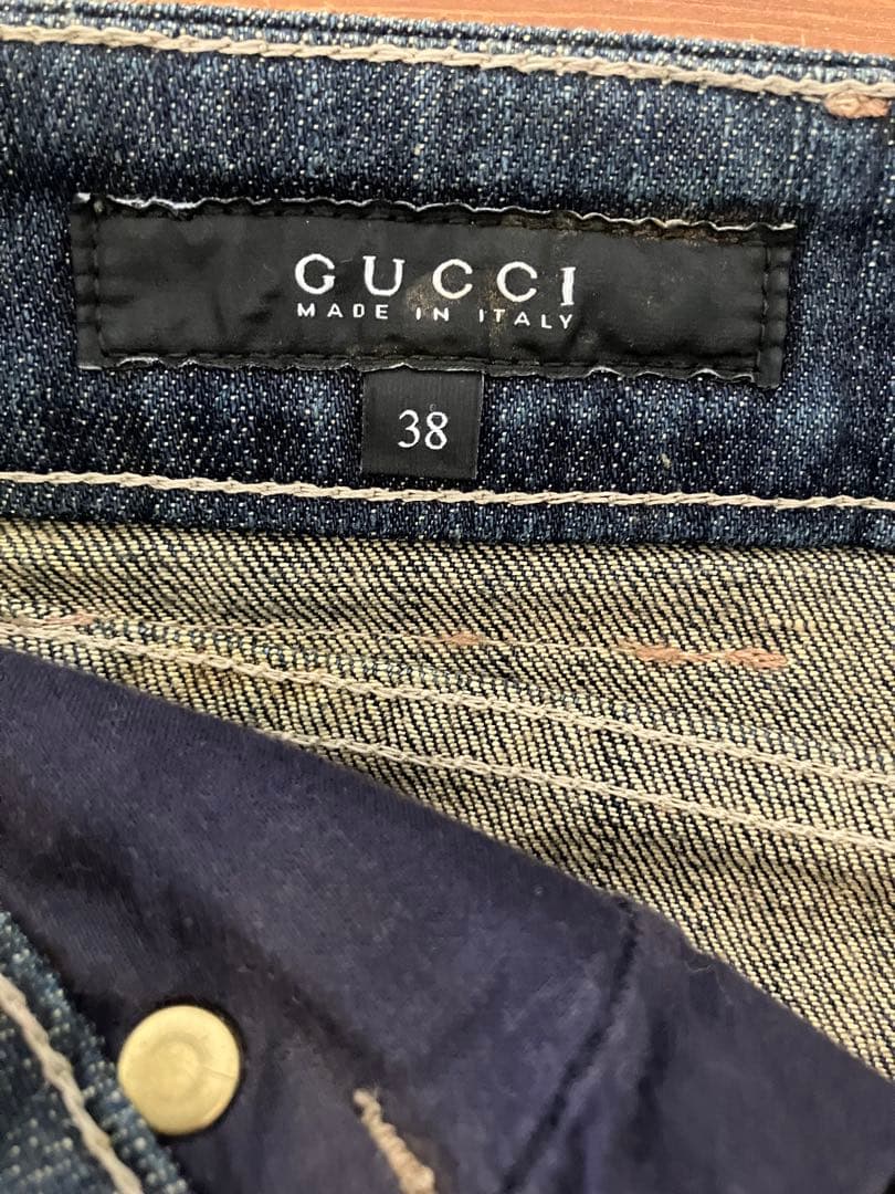 GUCCI 膝丈デニムスカート 38 イタリア製