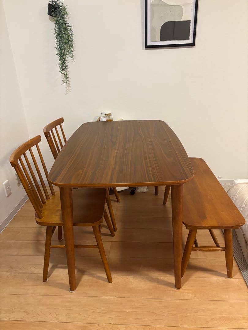 〈直接引取〉ニトリ　木製ダイニングテーブルセット　無印　家具