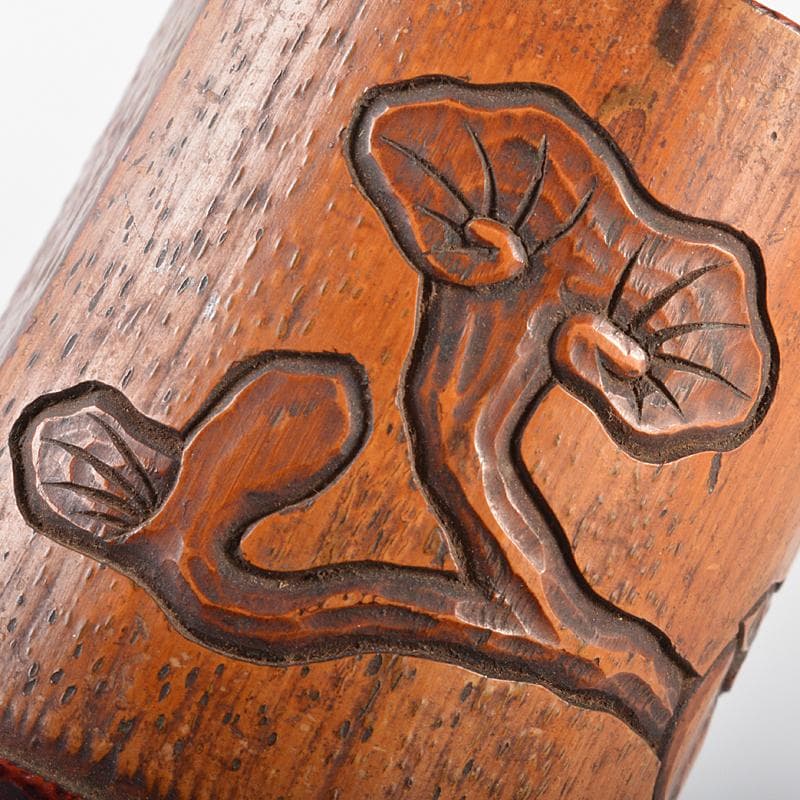 煎茶道具 古竹 霊芝柿刻 蓋置 在銘 V R5863 - メルカリ