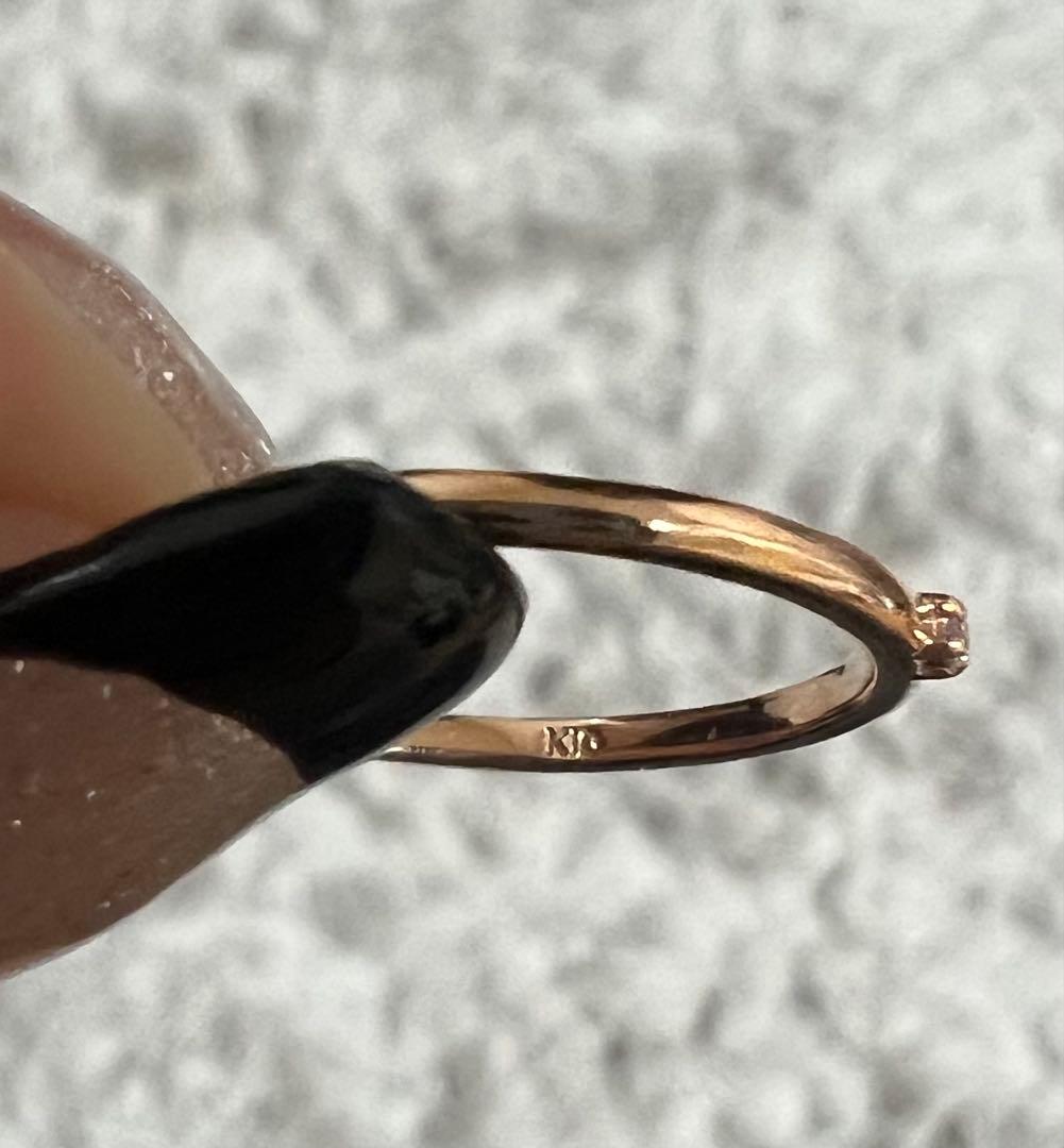 ヴァンドーム青山　K10ピンクゴールド ダイヤモンド付きリング　指輪