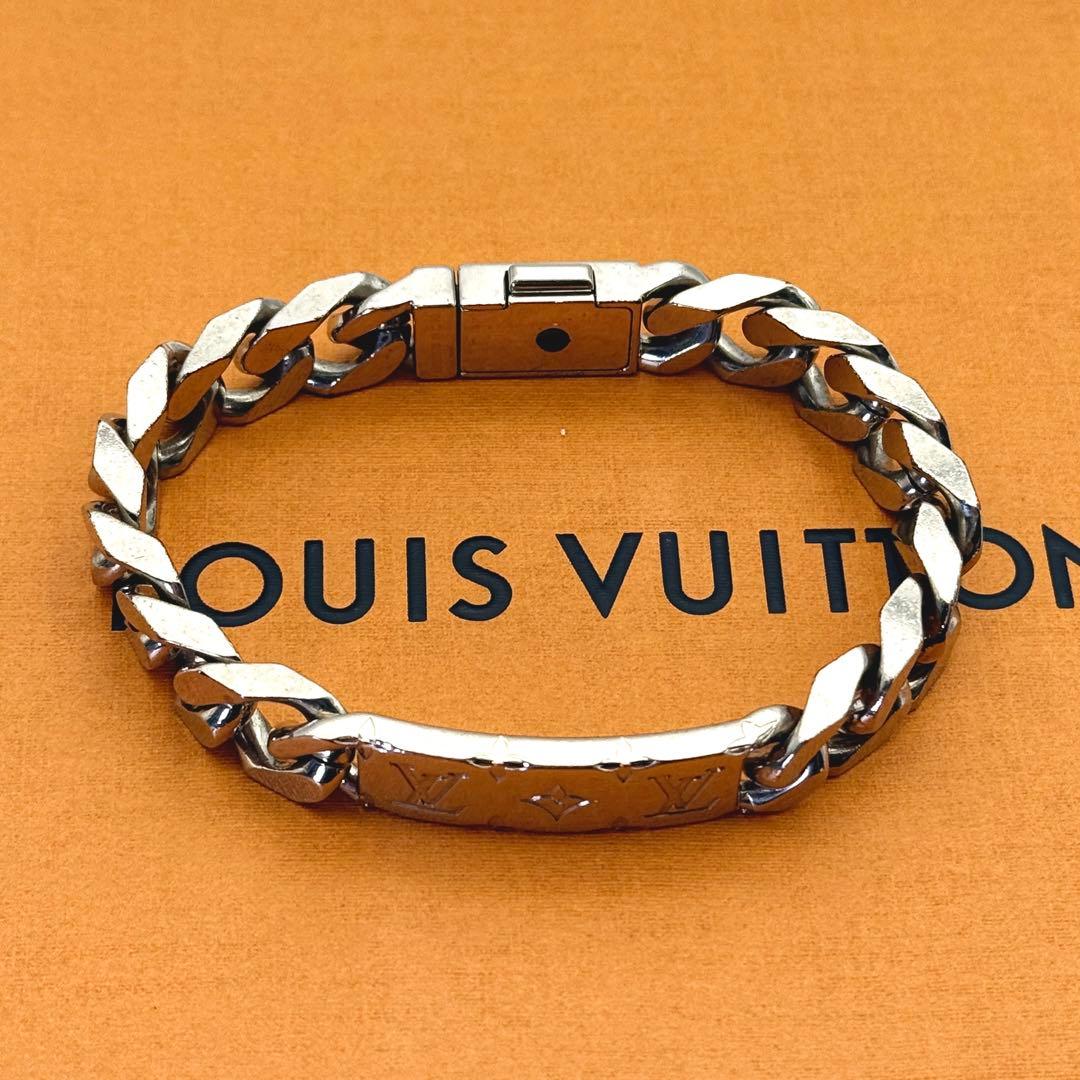 ルイヴィトン ブレスレット ブラスレ チェーン モノグラム シルバー LV 喜平