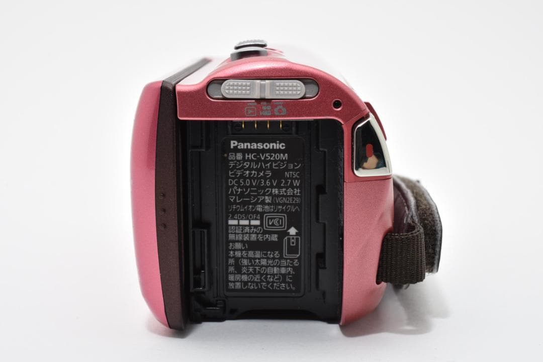 美品】Panasonic ビデオカメラ HC-V520M ピンク 動作確認済 - メルカリ