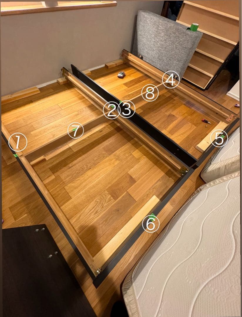 グランツ Granz ベッドフレーム　シングル2つ