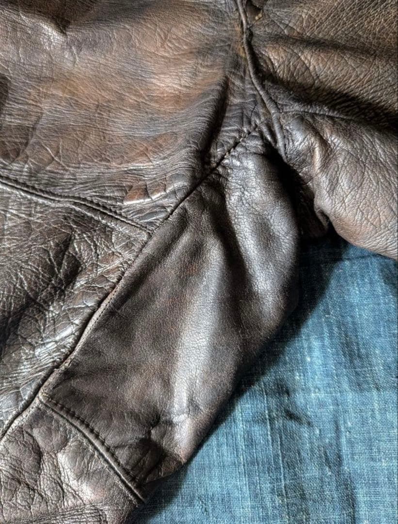 30s40s フランス ヴィンテージ レザージョッパーズパンツ モーター