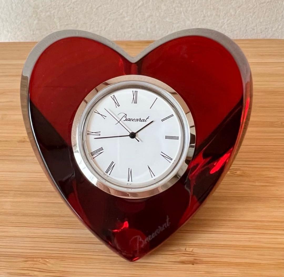 美品 希少 Baccarat バカラ ハートクロック 時計