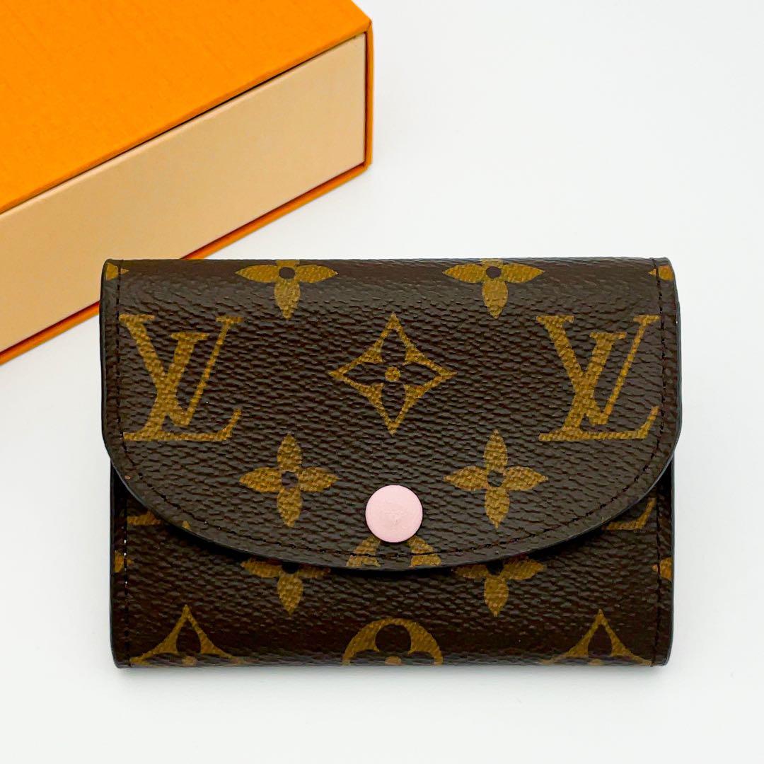 使用感小☆ルイヴィトン モノグラム ポルト モネ ロザリ ローズバレリーヌ